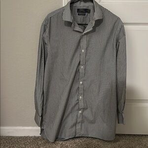 Polo by Ralph Lauren Classic Black and White Dress Shirt 16.5 32/33